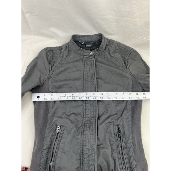 A/X Armani Exchange Gray Moto Jacket Size S - Picture 11 of 12